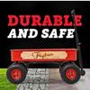 Flybar Classic Wagon for Kids, Toddler - Quad Steering System, Easy Assembly, Adjustable, Folding Handle, Rust Resistance, Durable 10 inch Air-Filled Tires, Extra Deep Beach Cart, Up to 165 lbs,3+ Red view 3