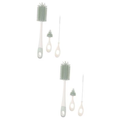 Vaguelly 2pcs Bottle Brush Set Bottle Cleaner Long Handle Brush for Stain Removal