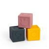 Bigjigs Toys Silicone Sensory Cubes - 3 Piece Soft Blocks Toy for Babies & Toddlers, Montessori Play, Made from 100% Silicone, Gifts for 3 Month Olds + view 1