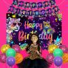 Cheereveal Rainbow Cheetah Birthday Decorations for Boys Girls - Leopard Print Happy Birthday Backdrop, Cheetah Wild Cake Cupcake Toppers, Jungle Safari Animal Theme Party Supplies view 2