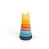 Bigjigs Toys Silicone Stacking Cat - 7pcs Rainbow Animal Stacker Toy, Montessori Activity, Babies & Toddlers Early Learning, Made from 100% Silicone, Gifts for 5 Month Olds + view 1