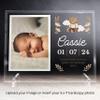 11.75"x9.75" Custom Glass Picture Frame for 5x7 Photo, Personalized Baby Picture Frames, Nursery Decor for Gender Reveal and Baby Announcement Ideas, Adoption Gifts for New Parents (Design 3) view 2