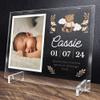 11.75"x9.75" Custom Glass Picture Frame for 5x7 Photo, Personalized Baby Picture Frames, Nursery Decor for Gender Reveal and Baby Announcement Ideas, Adoption Gifts for New Parents (Design 3) view 3