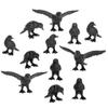 Accoutrements Itty Bitty Crows: A Pocketful of Crows - 12 Tiny Soft Vinyl Corvids in Four Poses, Our Tiniest Murder Yet, Black view 1