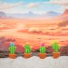Accoutrements Archie McPhee Itty Bitty Cactus: That's One Cute Cactus - Set of 8 Tiny Soft Vinyl Cacti with Colorful Flowers in Four Styles and Colors view 2