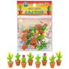 Accoutrements Archie McPhee Itty Bitty Cactus: That's One Cute Cactus - Set of 8 Tiny Soft Vinyl Cacti with Colorful Flowers in Four Styles and Colors view 3