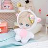 niannyyhouse 10cm~15cm Plush Doll Clothes Onesies Sharks Dinosaurs Cows Rabbits Fawns Unicorn Patterns Bodysuit Dolls Dress Up Accessories (White) view 2