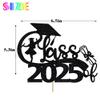 BIABISD Class of 2025 Cake Topper,Happy Graduation Cake Topper,Congrats Grad 2025 Graduation Cake Decor, High School/College Graduate Celebration Party Supplies view 2