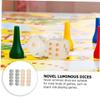 Abaodam 20pcs Small Dices Glitter Creative Mini Dice Game Playing Prop Luminous Dice view 4