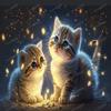1000 Piece Cat Puzzles - Firefly Cat - Fun Family 1000 Piece Jigsaw Puzzle, 20 X 30 Inch, Recyclable Wooden Puzzle Pieces, Favorite Recreational Activity Or Gifts view 1