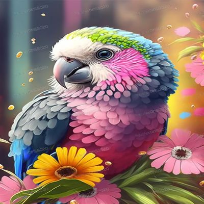 1000 Piece Animal Puzzles - Colorful Flower Parrot - Fun Family 1000 Piece Jigsaw Puzzle, 20 X 30 Inch, Recyclable Wooden Puzzle Pieces, Favorite Recreational Activity Or Gifts