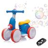 6V Electric Baby Balance Bike for 1 Year Old Boys Girls Ride on Toys 12-48 Months Toddler Balance Bike, 4 Wheels Kids First Bike with Remote Control First Birthday Gifts- Blue&Red view 1