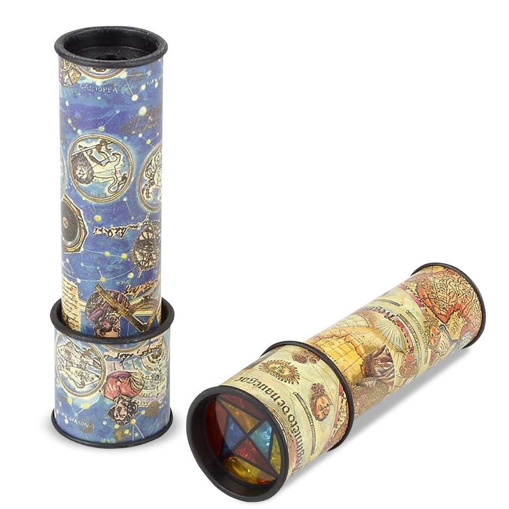 Forest & Twelfth Kaleidoscopes for Kids 6.5 Fun Educational Classic Toys, Mini Kaleidoscope Toy Ideal as Classroom Prizes, Birthday Goodies for Kids, Science Party Favors (Set of 2)