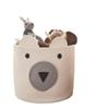 SONU_TEXTILES Bear Animal Basket: Cute Cotton Rope Storage (White) view 1