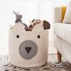SONU_TEXTILES Bear Animal Basket: Cute Cotton Rope Storage (White) view 2