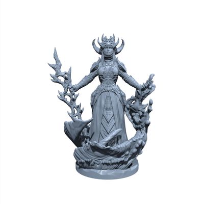 Blood Queen | Female Sorcerer Miniature for Tabletop Games Like D&D and War Gaming Large