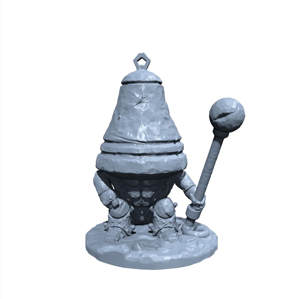Bell Golem | Bellboy | Construct Miniature for Tabletop Games Like D&D and War Gaming Large
