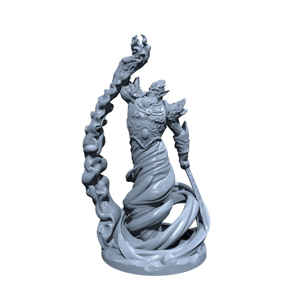 Battle Djinn | Genie | Djinni Miniature for Tabletop Games Like D&D and War Gaming Large