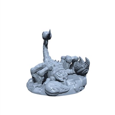 Tinkerclaw, The Iron Stinger | Clockwork Scorpion | Miniature for Tabletop Games Like D&D and War Gaming Large