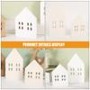 Abaodam 2pcs Wood Slice Mini House Decor for DIY Mini Dollhouse Christmas Decorative Props view 2