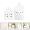 Abaodam 2pcs Wood Slice Mini House Decor for DIY Mini Dollhouse Christmas Decorative Props view 3