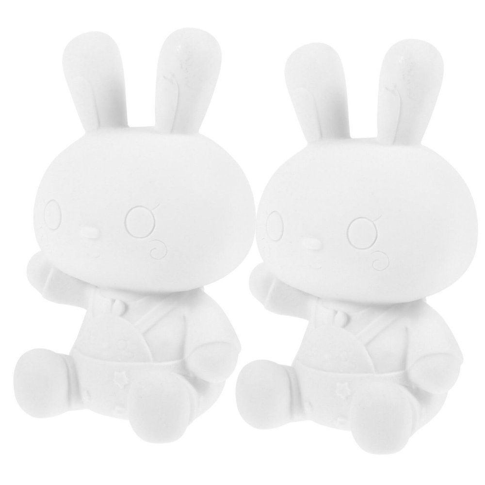 Abaodam Bunny Piggy Bank DIY Paintable Rabbit Coin Bank for Kids 6.7 Inch Creative Money Box for Birthday Easter and Home Decor