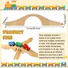 JarThenaAMCS 8 Pcs Wood Train Track Expansion Set Wooden Train Bridges Straight Wooden Train Track Accessories for Most Major Toy Train Tracks Railway view 2
