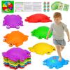 6 PCS Kids Stepping Stones Light Up Frog Balance Stones Outside Toys Ages 3-5 4-8 Plastic Jumping Step Stone Indoor Outdoor Sensory Play Toddler Obstacle Course Coordination Game 3 4 5 6 7 Year Old view 1