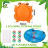 6 PCS Kids Stepping Stones Light Up Frog Balance Stones Outside Toys Ages 3-5 4-8 Plastic Jumping Step Stone Indoor Outdoor Sensory Play Toddler Obstacle Course Coordination Game 3 4 5 6 7 Year Old view 3