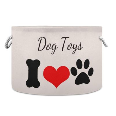 Custom Name Dog Toy Box Chest with Cotton Rope Seashell Personalized Toy Storage Organizer Boxes Bins Baskets for Small dogs, Pet Toy Box, Dog Toy Holder