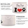 Custom Name Dog Toy Box Chest with Cotton Rope Seashell Personalized Toy Storage Organizer Boxes Bins Baskets for Small dogs, Pet Toy Box, Dog Toy Holder view 3