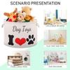 Custom Name Dog Toy Box Chest with Cotton Rope Seashell Personalized Toy Storage Organizer Boxes Bins Baskets for Small dogs, Pet Toy Box, Dog Toy Holder view 4