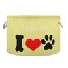 UMIRIKO Custom Name Dog Toy Box Chest with Cotton Rope Khaki Personalized Toy Storage Organizer Boxes Bins Baskets for Small dogs, Pet Toy Box, Dog Toy Holder view 1