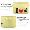 UMIRIKO Custom Name Dog Toy Box Chest with Cotton Rope Khaki Personalized Toy Storage Organizer Boxes Bins Baskets for Small dogs, Pet Toy Box, Dog Toy Holder view 3