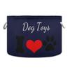 UMIRIKO Custom Name Dog Toy Box Chest with Cotton Rope Navy Blue Personalized Toy Storage Organizer Boxes Bins Baskets for Small dogs, Pet Toy Box, Dog Toy Holder view 1