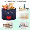 UMIRIKO Custom Name Dog Toy Box Chest with Cotton Rope Navy Blue Personalized Toy Storage Organizer Boxes Bins Baskets for Small dogs, Pet Toy Box, Dog Toy Holder view 4