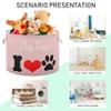 UMIRIKO Custom Name Dog Toy Box Chest with Cotton Rope Pink Personalized Toy Storage Organizer Boxes Bins Baskets for Small dogs, Pet Toy Box, Dog Toy Holder view 3