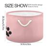 UMIRIKO Dog Toy Box Chest with Cotton Rope Rosy Brown Toy Storage Organizer Boxes Bins Baskets for Small dogs, Pet Toy Box, Dog Toy Holder view 2