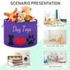 UMIRIKO Custom Name Dog Toy Box Chest with Cotton Rope Purple Personalized Toy Storage Organizer Boxes Bins Baskets for Small dogs, Pet Toy Box, Dog Toy Holder view 3