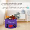 UMIRIKO Custom Name Dog Toy Box Chest with Cotton Rope Purple Personalized Toy Storage Organizer Boxes Bins Baskets for Small dogs, Pet Toy Box, Dog Toy Holder view 4