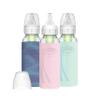 Dr. Brown's Natural Flow Anti-Colic Options+ Narrow Glass Baby Bottle, 8 oz/250 mL & Natural Flow Level 2 Narrow Baby Bottle Silicone Nipple, Medium Flow, 3m+ view 2