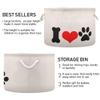 UMIRIKO Custom Name Dog Toy Box Chest with Cotton Rope Linen Personalized Toy Storage Organizer Boxes Bins Baskets for Small dogs, Pet Toy Box, Dog Toy Holder view 3