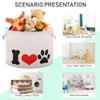 UMIRIKO Custom Name Dog Toy Box Chest with Cotton Rope Linen Personalized Toy Storage Organizer Boxes Bins Baskets for Small dogs, Pet Toy Box, Dog Toy Holder view 4