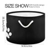 UMIRIKO Dog Toy Box Chest with Cotton Rope Black Toy Storage Organizer Boxes Bins Baskets for Small dogs, Pet Toy Box, Dog Toy Holder view 2