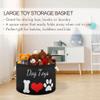 UMIRIKO Dog Toy Box Chest with Cotton Rope Black Toy Storage Organizer Boxes Bins Baskets for Small dogs, Pet Toy Box, Dog Toy Holder view 4