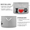 UMIRIKO Custom Name Dog Toy Box Chest with Cotton Rope Gray Personalized Toy Storage Organizer Boxes Bins Baskets for Small dogs, Pet Toy Box, Dog Toy Holder view 3