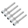 MECCANIXITY Pack of 5 Landing Gear Steel Axle 5/32 Inch Dia 1.7 Inch Length M4 Wheel Drive Shaft with Nuts for RC Airplane view 1