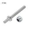 MECCANIXITY Pack of 5 Landing Gear Steel Axle 5/32 Inch Dia 1.7 Inch Length M4 Wheel Drive Shaft with Nuts for RC Airplane view 3