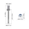 MECCANIXITY Pack of 3 Landing Gear Steel Axle 0.2 Inch Dia 3 Inch Length M8 Wheel Drive Shaft with Nuts for RC Airplane view 2