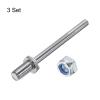 MECCANIXITY Pack of 3 Landing Gear Steel Axle 0.2 Inch Dia 3 Inch Length M8 Wheel Drive Shaft with Nuts for RC Airplane view 3
